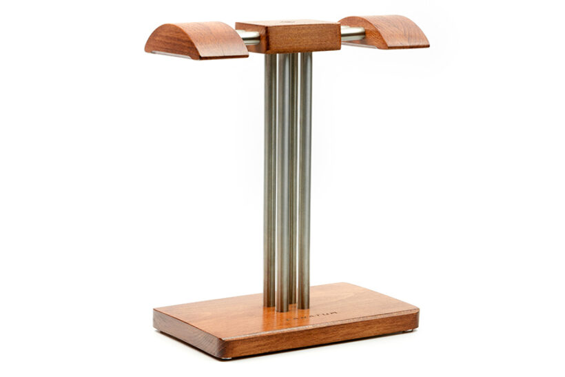 Drewniany stojak na słuchawki Fanatum Statera Duo (dąb)