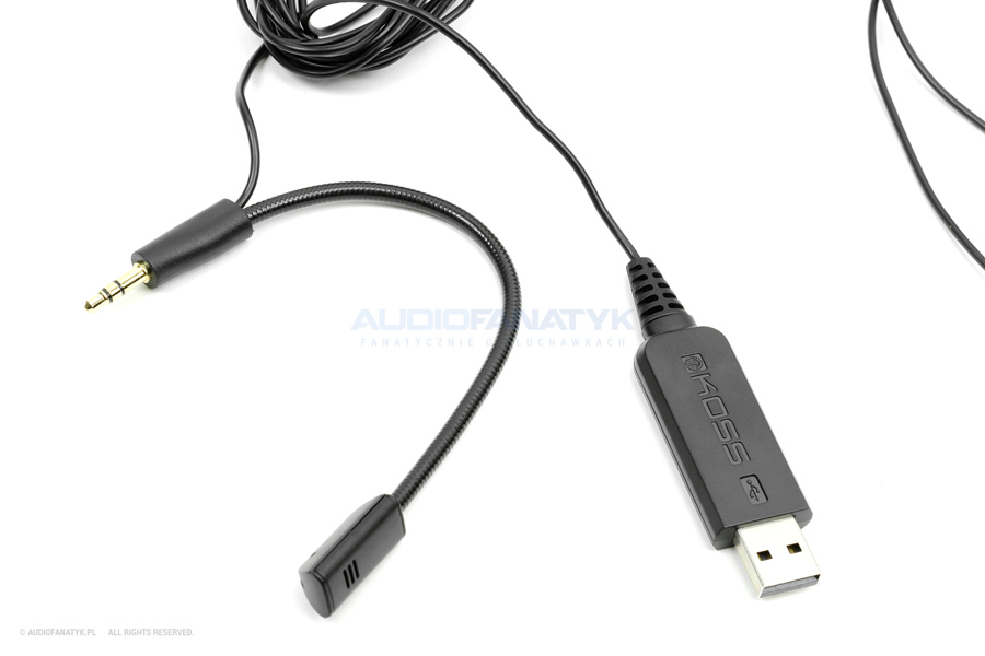 Słuchawki występują jako warianty z układem USB.